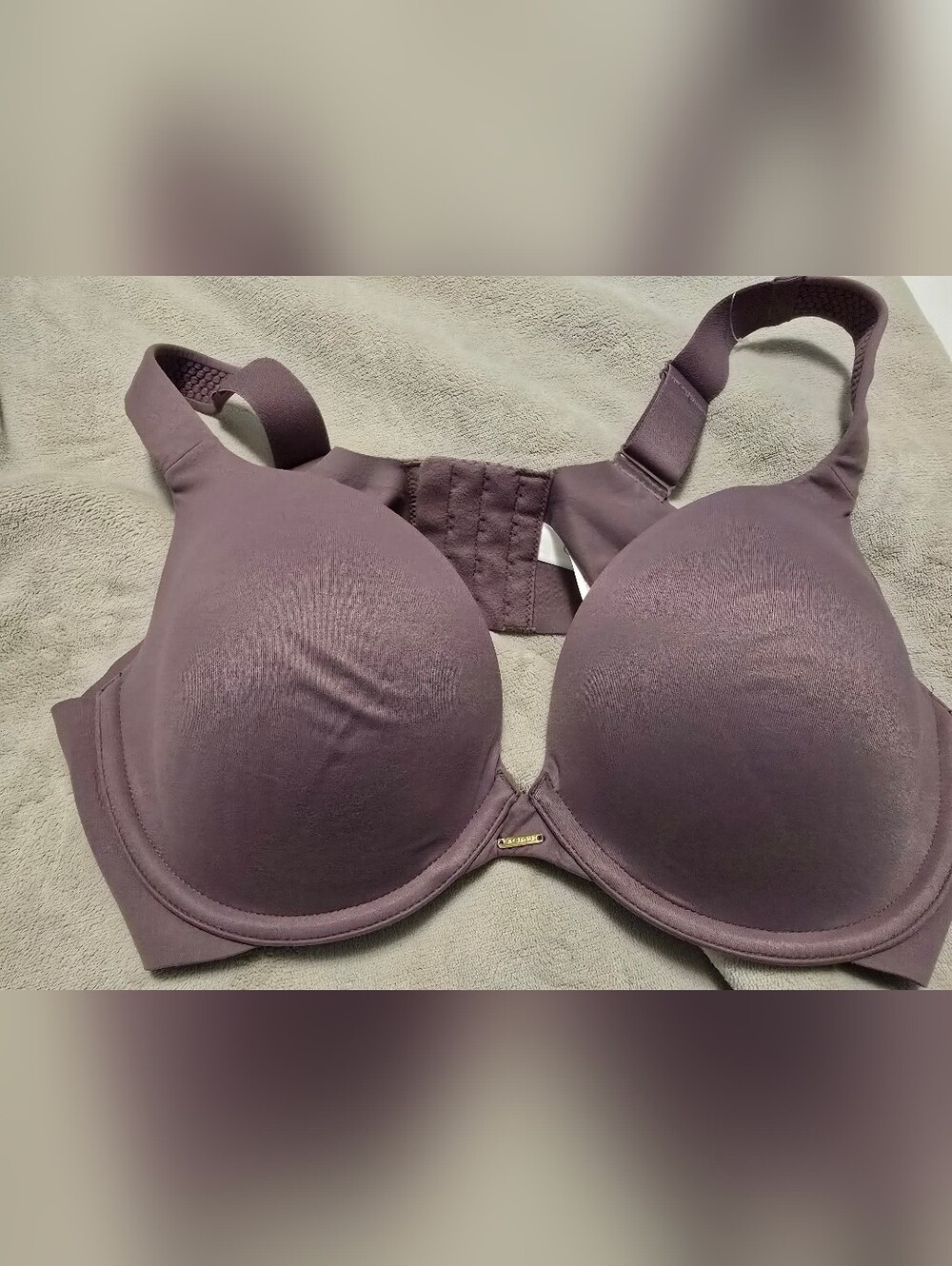 Cacique Women's Size 38DD Plum Purple Underwire Boost Plunge Bra!